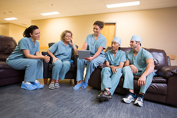 Image showing Surgical Team in Lounge