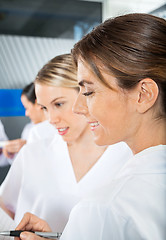 Image showing Technicians Discussing In Laboratory