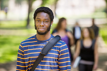 Image showing Portrait Of Male Student On Campus