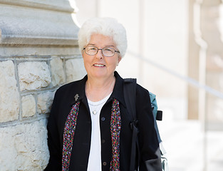 Image showing Portrait Of Smiling Professor Student