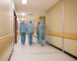 Image showing Blurred Motion Of Medical Team