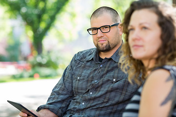 Image showing Confident University Student With Friend On Campus