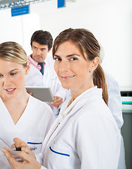 Image showing Researcher With Colleague In Laboratory