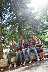 Image showing Students Studying At University Campus