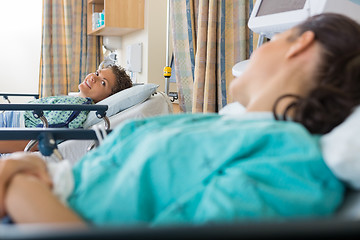 Image showing Female Patient's Looking At Each Other In Ward