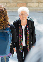 Image showing College Professor Outdoors