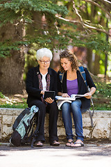 Image showing University Student and Professor