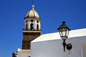 Image showing teguis spain the terrace church bell tower in