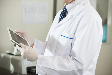 Image showing Scientist Using Digital Tablet In Laboratory