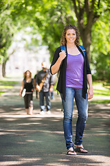 Image showing Confident Female Grad Student Outdoors