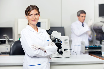 Image showing Confident Female Scientist In Laboratory