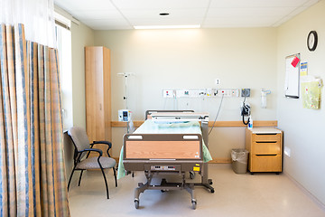Image showing Hospital Room With Bed And Chair