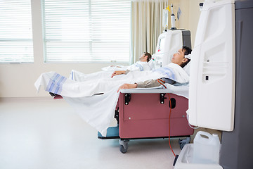 Image showing Patients Receiving Renal Dialysis In Chemo Room
