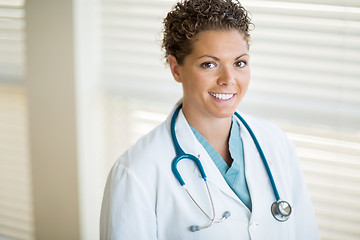 Image showing Confident Female Cancer Specialist Smiling At Clinic