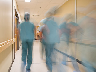 Image showing Blurred Motion Doctors And Nurses