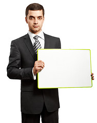 Image showing Business Man with Empty Write Board