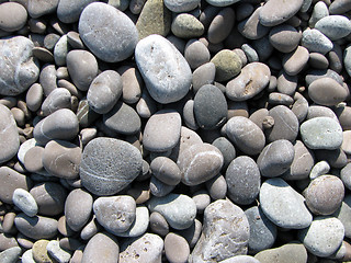 Image showing pebbles on the beach of the Black Sea. big picture