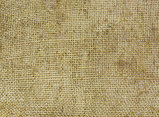 Image showing Natural burlap background - old sacking