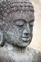 Image showing Old Sculpture - Buddha's face