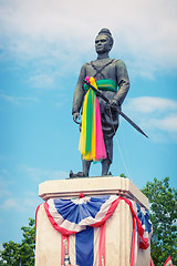 Image showing King U-Thong Monument. Thailand, Authaya