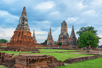 Image showing Wat Chaiwatthanaram - Buddhist temple. Ayutthaya, Thailand