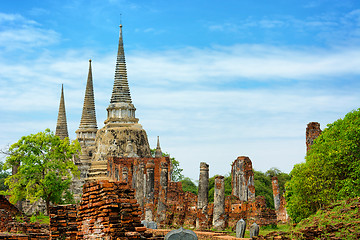 Image showing Wat Phra Si Sanphet temple. Thailand, Phra Nakhon Si Ayutthaya P