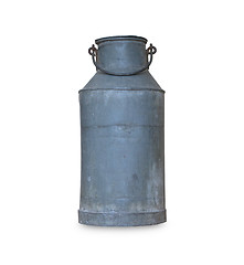Image showing Old metal milk can