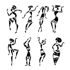 Image showing African silhouette set.