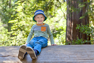 Image showing boy in the woods