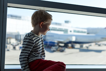 Image showing boy at the airport