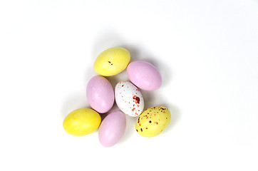 Image showing Easter eggs on white