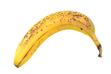 Image showing Overripe banana with spotty skin