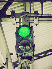 Image showing Retro look Green Light