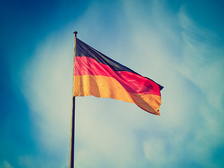 Image showing Retro look German flag