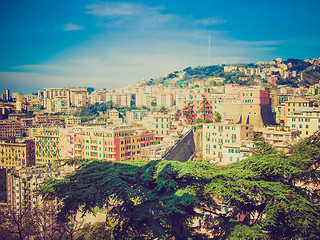 Image showing Retro look View of Genoa Italy