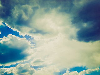 Image showing Retro look Cloudy sky