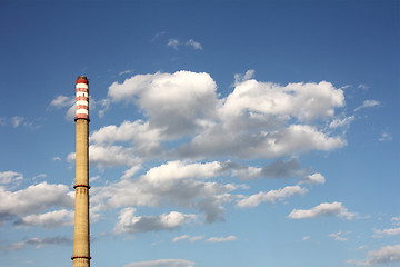 Image showing Power plant smokestack