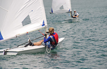 Image showing Sailing on the lake