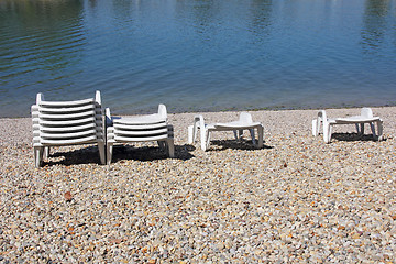 Image showing Beach chairs