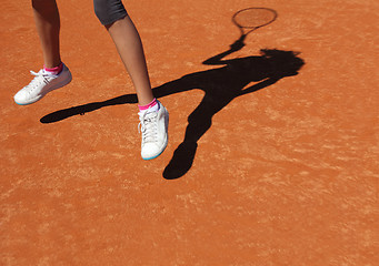 Image showing Tennis shadow