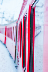 Image showing Train in the snow