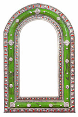 Image showing Green mirror frame