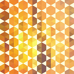 Image showing Retro orange pattern of geometric shapes