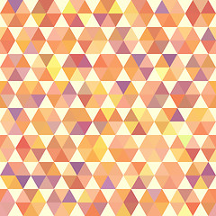 Image showing Retro orange pattern of geometric shapes