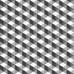Image showing Abstract, geometric background, monochrome cube