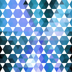 Image showing Retro blue pattern of geometric shapes