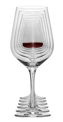 Image showing wine glasses in a row