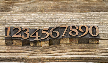 Image showing letterpress number abstract