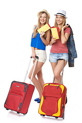 Image showing Funky girls  travelers