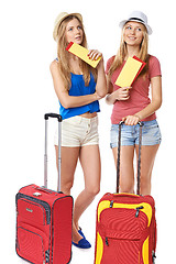 Image showing Funky girls travelers